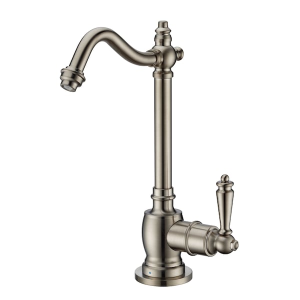 Whitehaus Point Of Use Cold Water Drinking Faucet W/ Traditional Swvl Spout, Nckl WHFH-C1006-BN - main